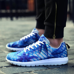 Women's Coconut Tree Pattern Lace up Running Shoes