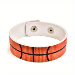 Sports Pattern Wristbands - Softball Football Basketball - 1 Pc