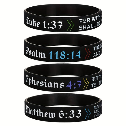 Bible Silicone Bracelet for Women's Faith Pray for Auspiciousness