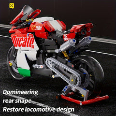 Building Blocks Car Motorcycle 1 10 Sports Car Shape Red Appearance Intelligent