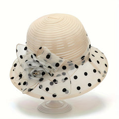 Lace Flower Dotted Bucket Hat Lightweight Sun Hats Women