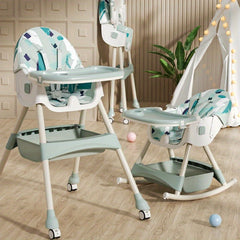 Adjustable Kids Chair with Rocker, Wheel and Reclining Function