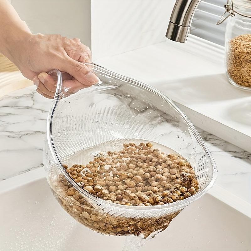 Rice Rinser Strainer Wash Rice Strainer With Handle For Washing Rice Fruits