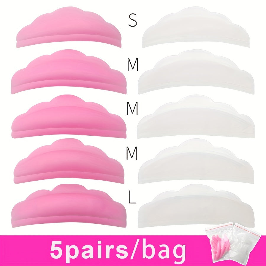 5 Pairs Lash Lift Rods Silicone Eyelash Pads Y Shape
