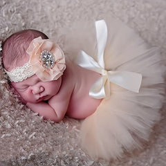 2pcs Baby Girl Tutu Skirt Set Photo Props Newborn Clothes Photography Outfit