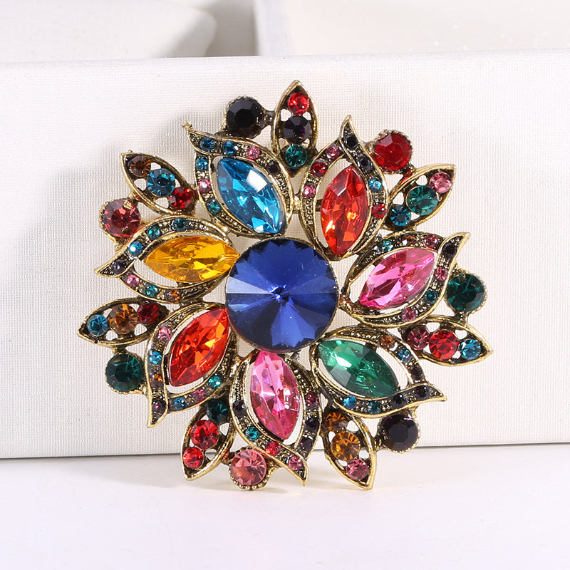 Rhinestone Floral Brooch Women's Accessories Fine Jewelry