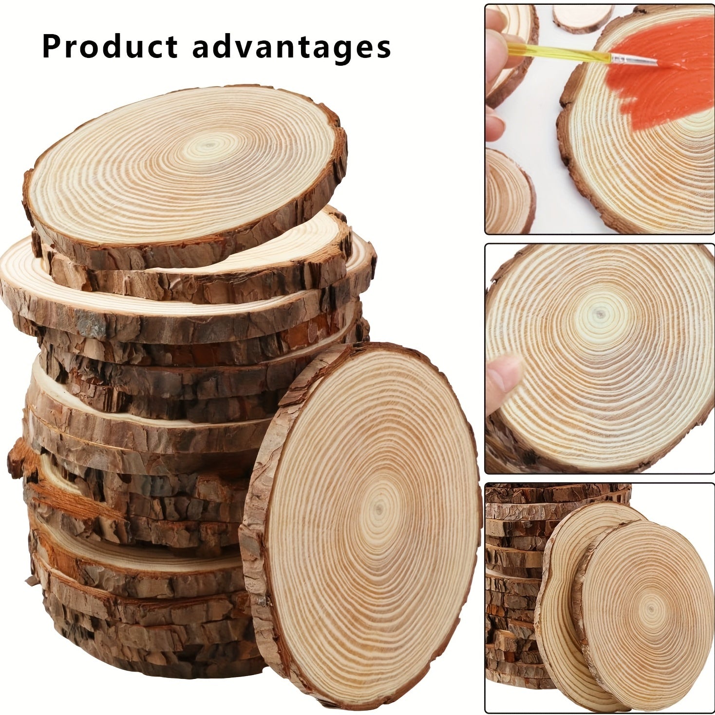 12 95 13 97 Cm Natural Wooden Slices for Halloween Decorations