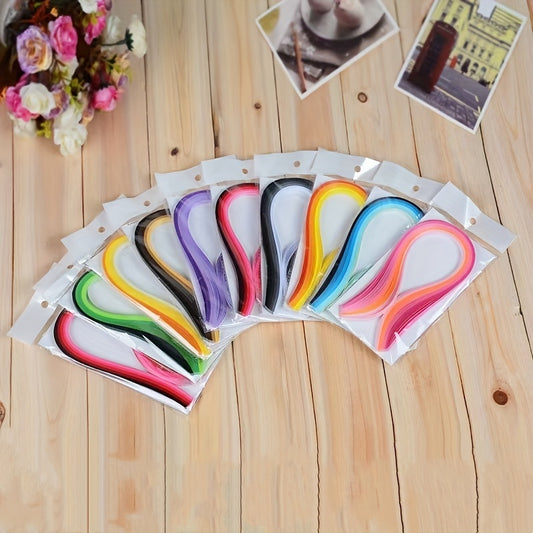 Gradient Duct Paper 9 Colors 100 Strips 3mm Wide Long Paper Duct Set