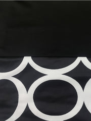  Colorblock Circle Print Short Sleeve Round Neck Dress