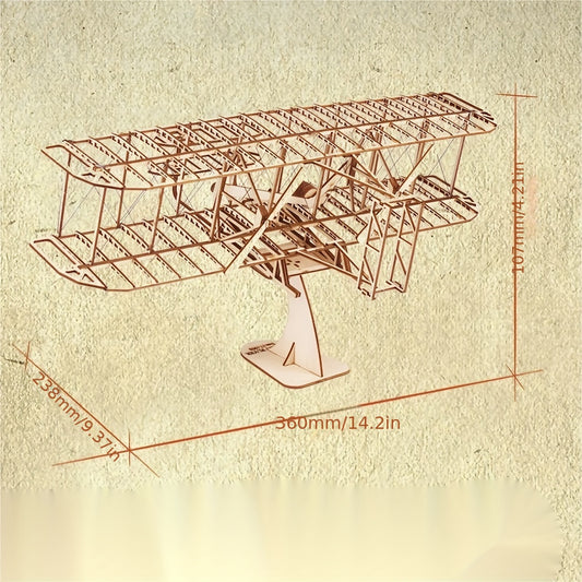 Wright Brothers Wooden Airplane Model 3D Puzzle Gift Educational Crafts