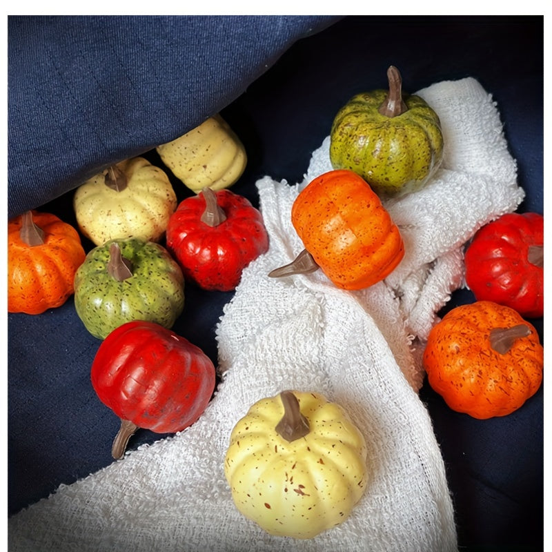 10pcs Halloween Simulation Pumpkin Decoration Family Small Pumpkin Decoration