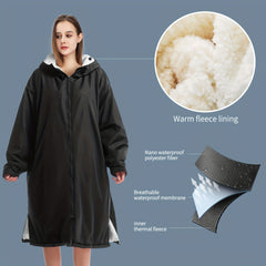 Unisex Waterproof Windproof Hooded Robe for Surfing Diving Camping - Home Use