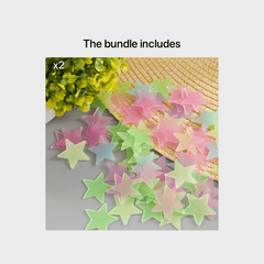 Kids Room Stars Luminous Stickers Set 100pc