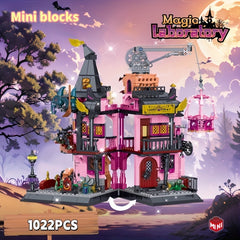 1022pcs Medieval Castle Magic Laboratory Building Block Toy Set