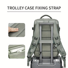 Large Capacity Nylon Backpack with Shoe Compartment for Travel