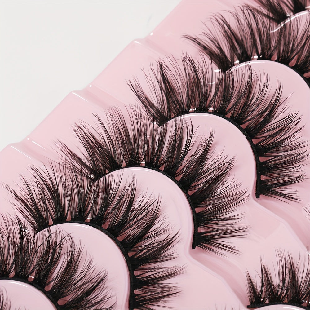 Fluffy 6D Mink Wispy Cat Eye Lashes Pack