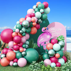 132pcs Flamingo Balloons Arch Garland Kit