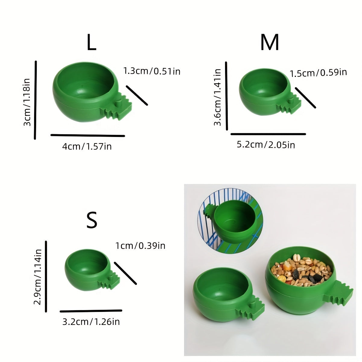 Round Cup Holder for Cage Feeding