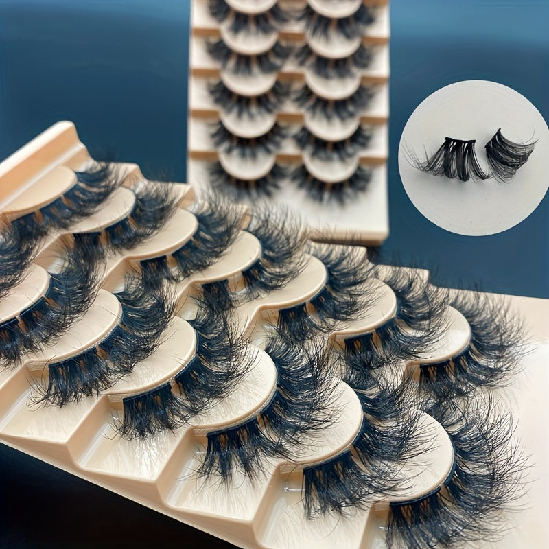 7pcs Segmented False Lashes Y2K DIY Individual Cluster Lashes