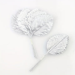 12pcs Artificial Floral Leaves for DIY Home Christmas Party Bouquet