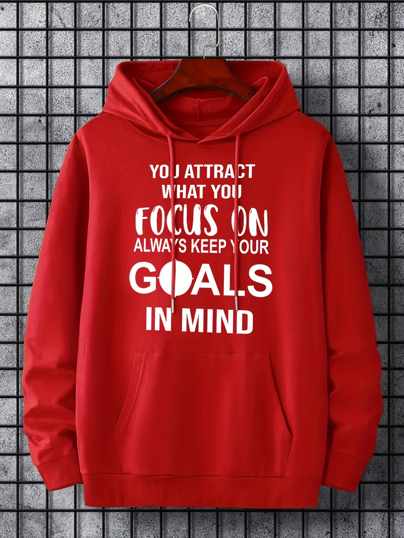 'Keep Your Goals In Mind' Print Hoodie
