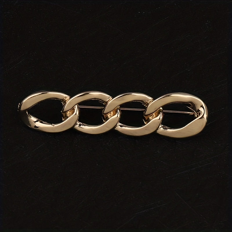 Minimalist Solid Safety Pin Brooch Alloy Buckle For Women Men