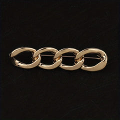 Minimalist Solid Safety Pin Brooch Alloy Buckle For Women Men