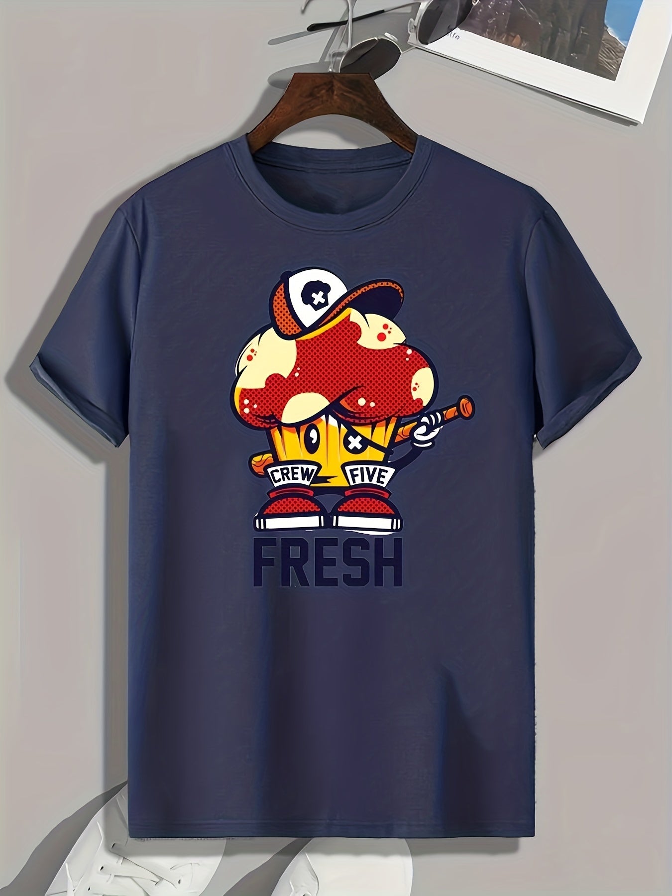 Cupcake Print Men's Graphic T shirt for Summer