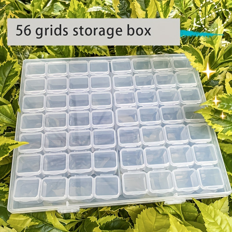 Clear Plastic Storage Box Nail Art Jewelry Case 28 Grids