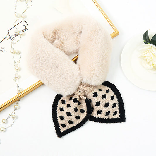 Winter Fuzzy Scarf Soft Plush Neckwear Fur Baby Collar