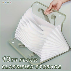 13 Layer Folder Paper Storage Bag Large Capacity Paper Organizing Tool