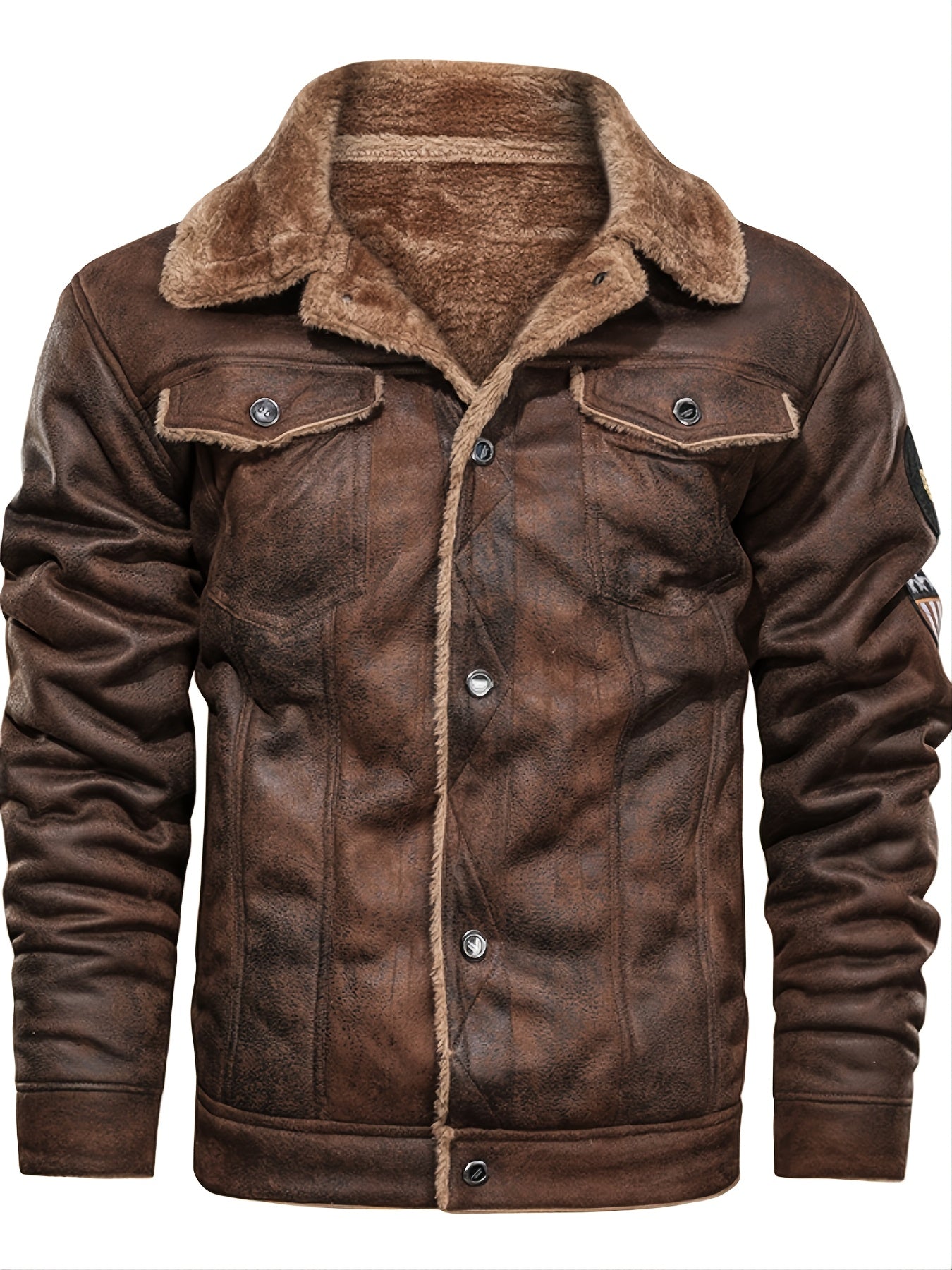Men's Fur Integrated Thermal Jacket For Winter