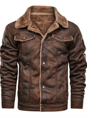 Men's Fur Integrated Thermal Jacket For Winter