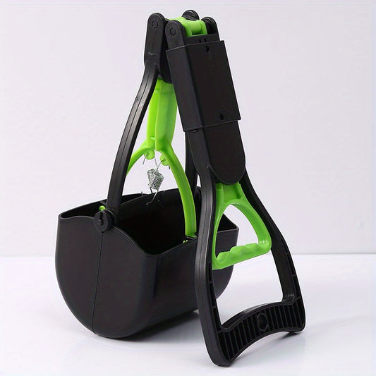 Foldable Dog Poop Scooper Long Handle Waste Picker for Outdoor Walking