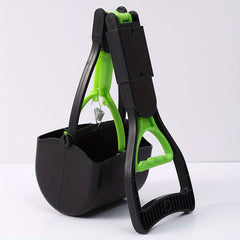 Foldable Dog Poop Scooper Long Handle Waste Picker for Outdoor Walking