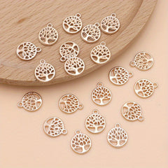 20Pcs Silver Plated Tree Of Life Charm Pendant Jewelry Making DIY Accessories