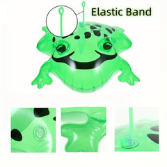 6pcs Mini Inflatable Frog Toys Animal Ornaments Decorative Balloons