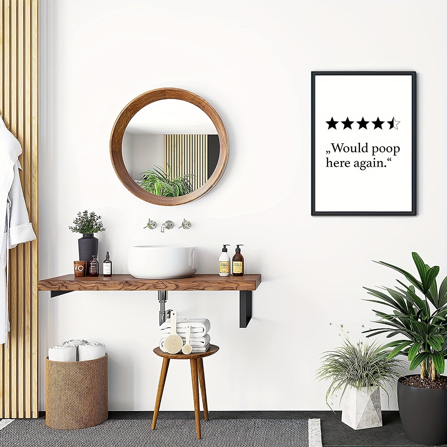 1 Pc Poster Bathroom Decoration High Art Print Wall Pictures