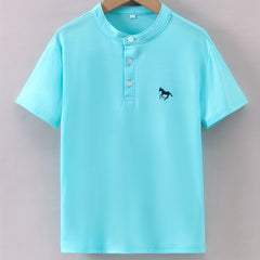 Horse Graphic Print Boys Top Short Sleeve Shirt Boys Clothes Summer