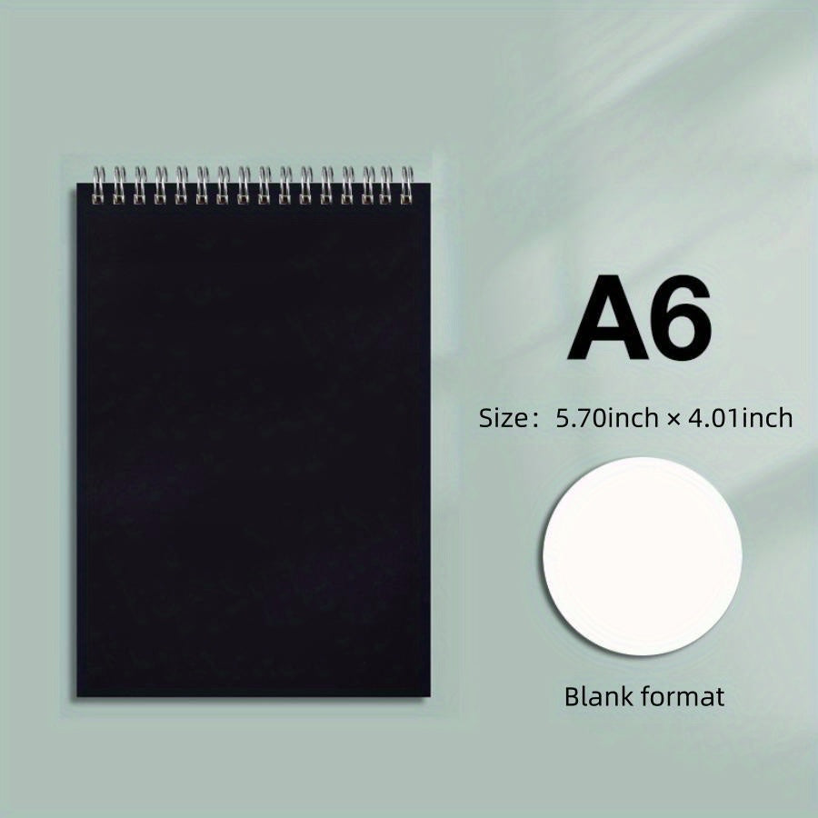 4pcs Spiral Notebook Lined/Unlined 80 Blank Pages Office Learning Supplies