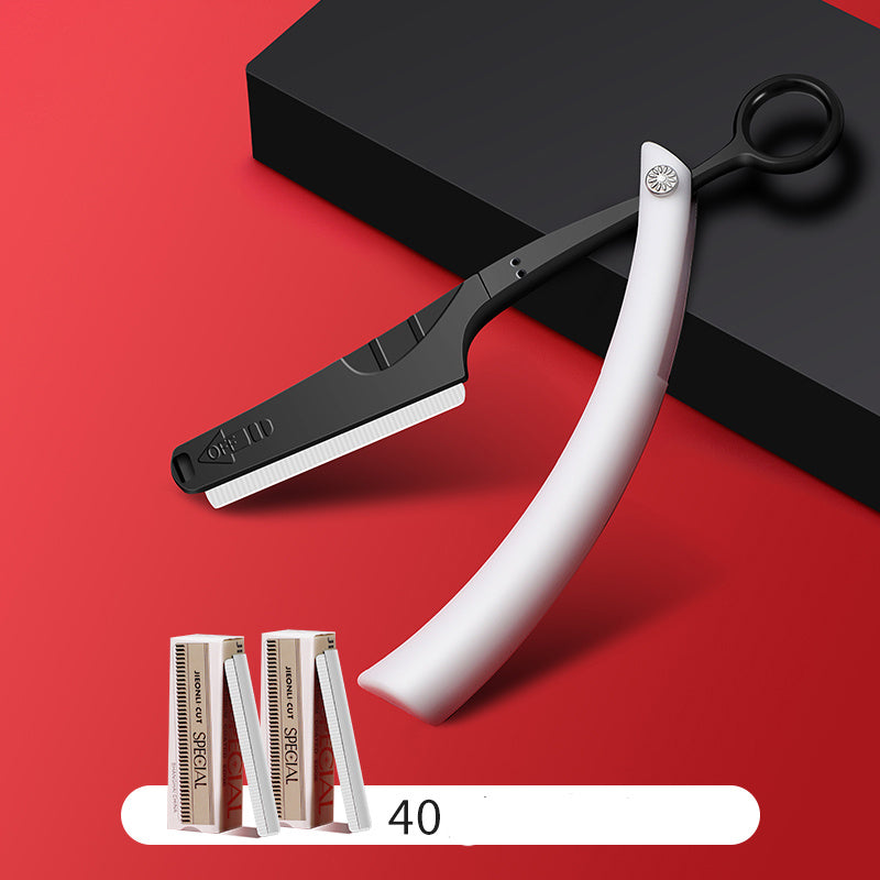 Professional Straight Edge Razor with 40 Blades