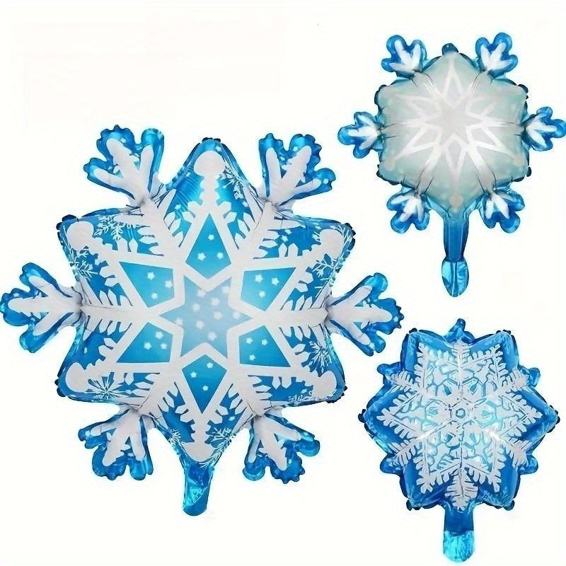 3pcs Winter Snowflake Decoration Balloons Birthday Party Supplies