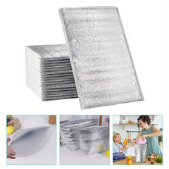 25pcs Thermal Insulated Bubble Mailers Lunch Bag for Hot and Cold Meals