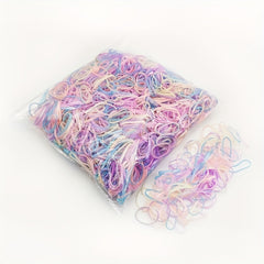 1000pcs Solid Hair Tie Non Slip Scrunchie Ponytail Holder Minimalist Hair Band