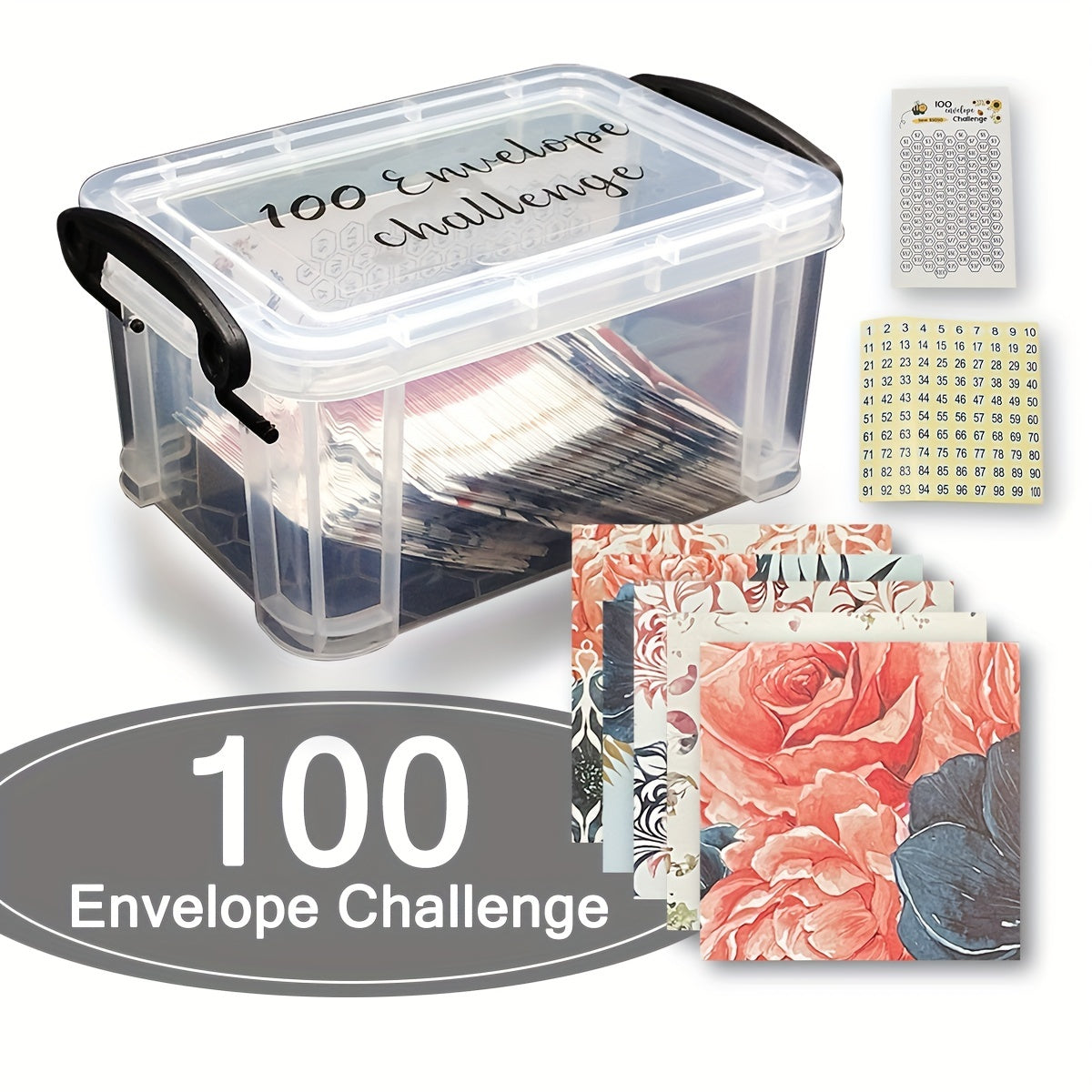 100 Envelopes Money Saving Challenge Box Money Saving Challenge Envelopes