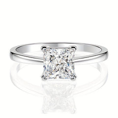 Classic Princess Cut Moissanite Ring