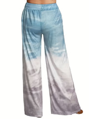  Tie Dye Wide Leg Trousers - High Stretch