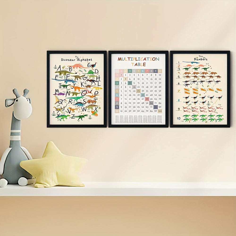 Dinosaurs Kids Education Posters A5 Home Decor