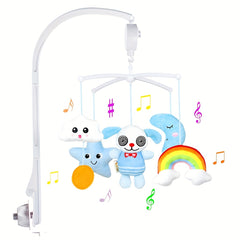 Baby Arrival Bed Bell Toy Animal Style with 360&deg; Rotating Music Box