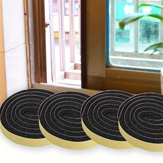 4pcs Set Adhesive Foam Strip Gap Tape Soundproof For Windows